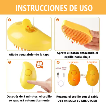 Cepillo Pulverizador Para Mascotas